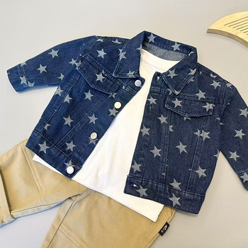 Βρεφικό τζιν μπουφάν, κορεατικού στιλ, βαμβάκι, ανοιξιάτικο-φθινοπωρινό, για βρέφη 0–1 ετών