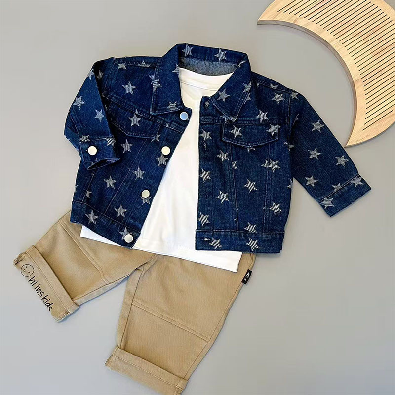 Βρεφικό τζιν μπουφάν, κορεατικού στιλ, βαμβάκι, ανοιξιάτικο-φθινοπωρινό, για βρέφη 0–1 ετών