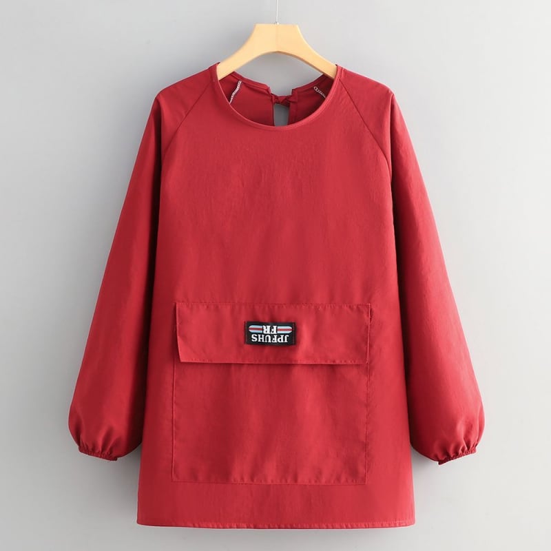 Taslan anyagú ujjú kötény konyhára, karikatúra mintás, anti-szennyeződés védelem