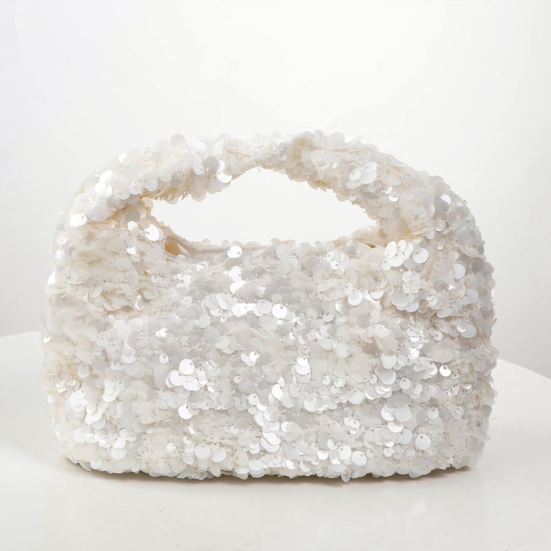 Pailette kvadratna torba, PU materijal, ulični stil, magnetsko zatvaranje, unutarnja džep sa zipom i džep ID, poliester podstava