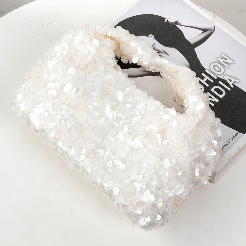 Pailette kvadratna torba, PU materijal, ulični stil, magnetsko zatvaranje, unutarnja džep sa zipom i džep ID, poliester podstava