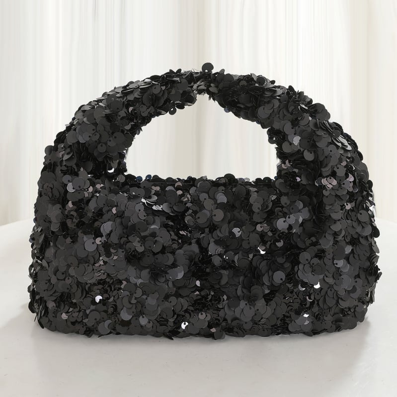 Pailette kvadratna torba, PU materijal, ulični stil, magnetsko zatvaranje, unutarnja džep sa zipom i džep ID, poliester podstava