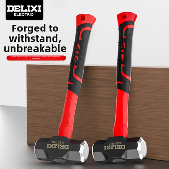 Σφυρί με κεφαλή οκταγωνικής μορφής, λαβή από καουτσούκ με μαλακό κράτημα, χάλυβας υψηλού άνθρακα, ενιαία κατασκευή