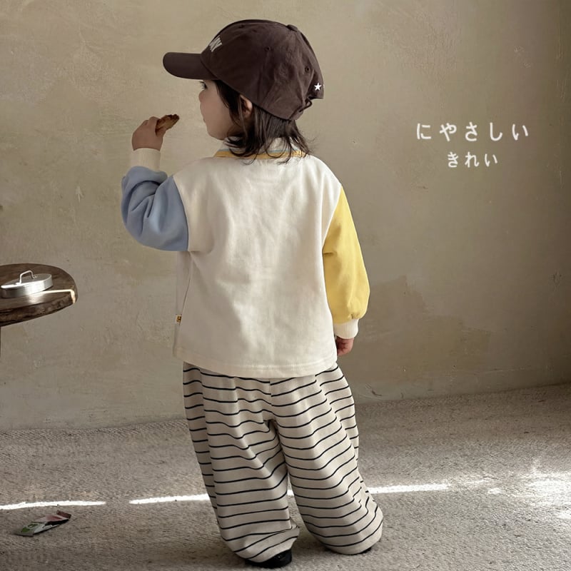 Gyermekeknek szóló poloing, koreai stílus, pamut, rajzfilm mintás, 1–3 éves korosztálynak