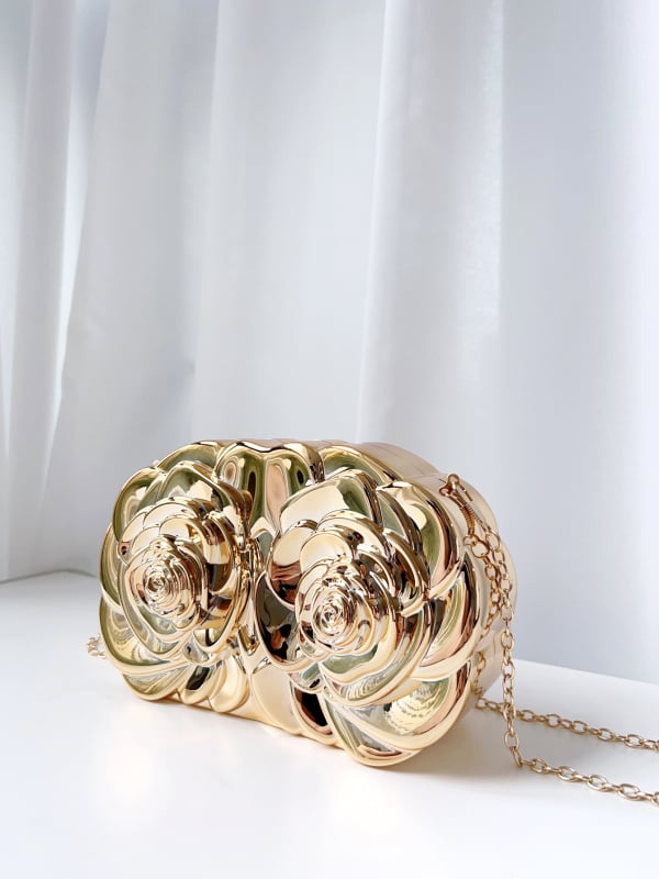 Estélyi táska - akril, ovális alak, mágneszár, telefontartó rekesz, európa- és amerikai retro stílus (Model Y0745)