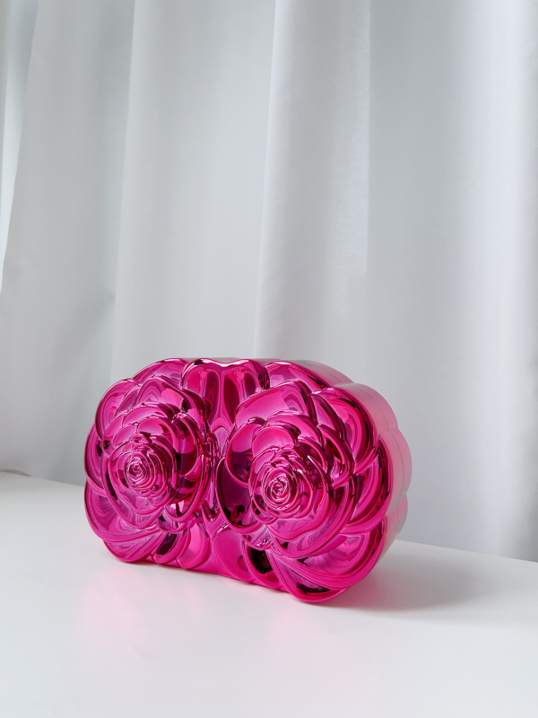 Estélyi táska - akril, ovális alak, mágneszár, telefontartó rekesz, európa- és amerikai retro stílus (Model Y0745)