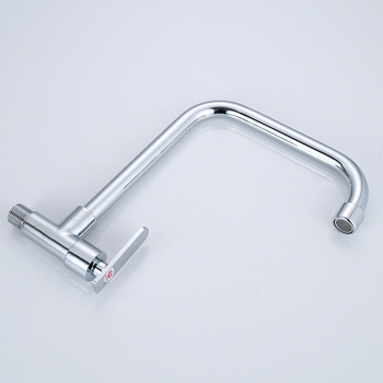 Konyhai mosogatócsaptele falra szerelt, réz, csak hideg víz, kerámiás szeleppel, 6 MPa, 0–90°C