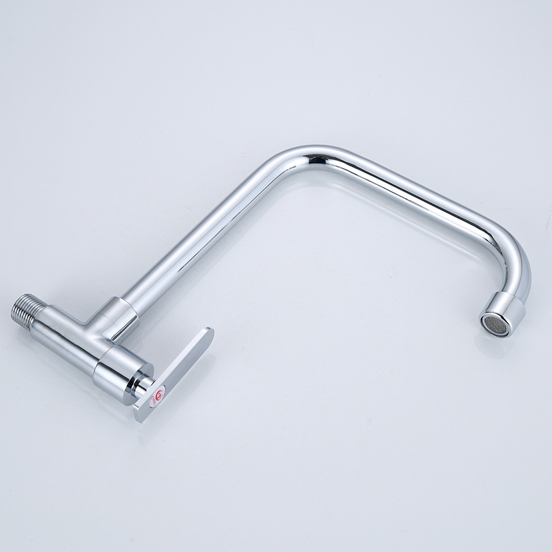 Konyhai mosogatócsaptele falra szerelt, réz, csak hideg víz, kerámiás szeleppel, 6 MPa, 0–90°C