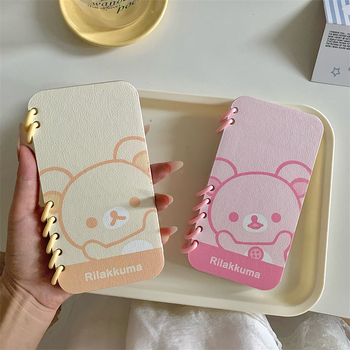 Obal na iPhone – Dizajn Rilakkuma poznámkový blok, TPU materiál, odolný proti pádu, ochrana, prispôsobiteľný