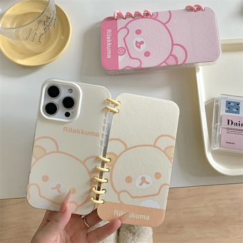 Obal na iPhone – Dizajn Rilakkuma poznámkový blok, TPU materiál, odolný proti pádu, ochrana, prispôsobiteľný