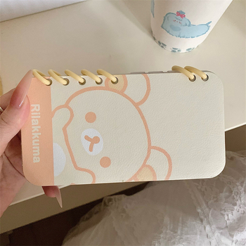 Obal na iPhone – Dizajn Rilakkuma poznámkový blok, TPU materiál, odolný proti pádu, ochrana, prispôsobiteľný