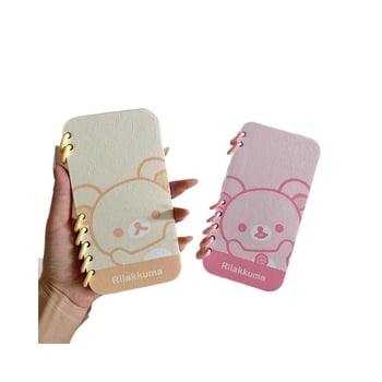 Obal na iPhone – Dizajn Rilakkuma poznámkový blok, TPU materiál, odolný proti pádu, ochrana, prispôsobiteľný