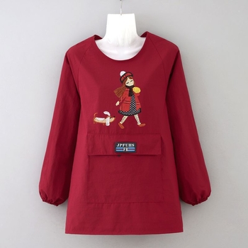 Bársonyból készült ujjú kötény catering-konyhákhoz, vízlepergető és szennyeződés elleni védelem.