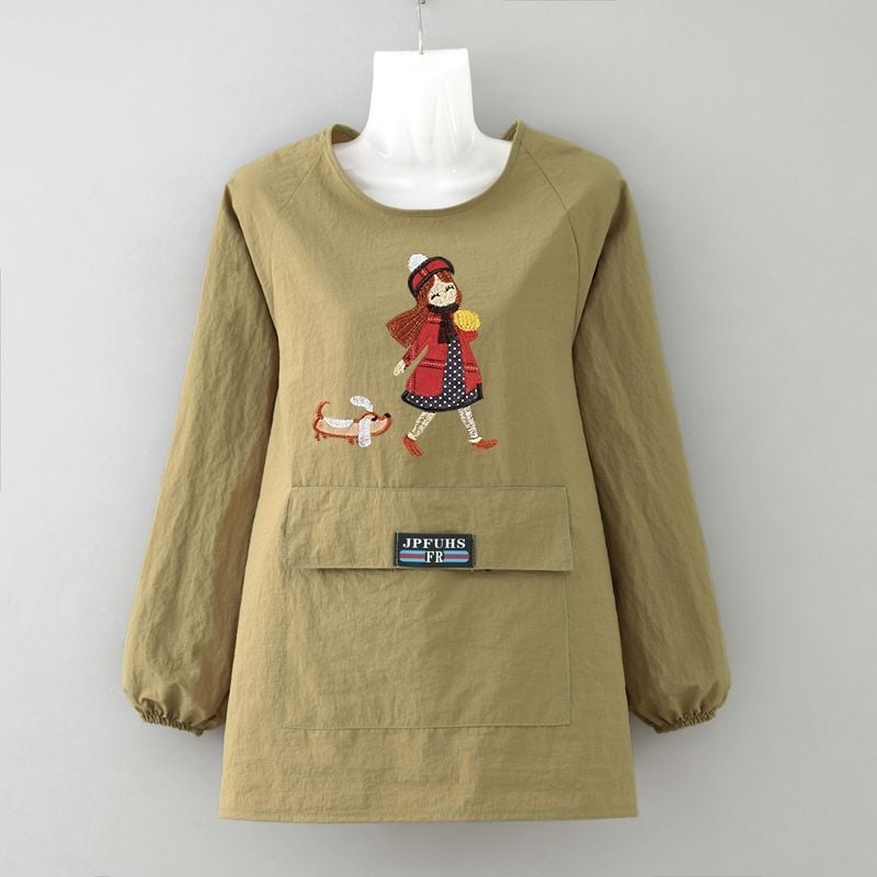 Bársonyból készült ujjú kötény catering-konyhákhoz, vízlepergető és szennyeződés elleni védelem.