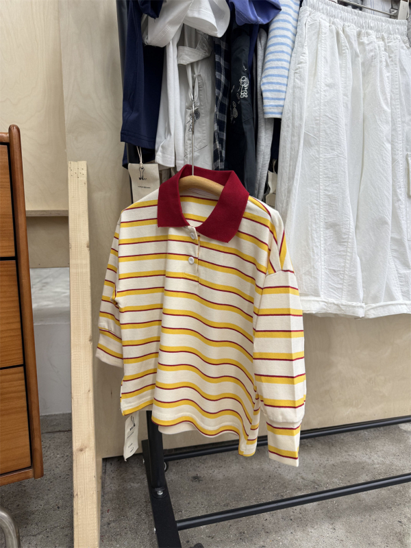 Dječja polo majica - prugasta pamučna, unisex, za stariju djecu od 8 godina, proljeće
