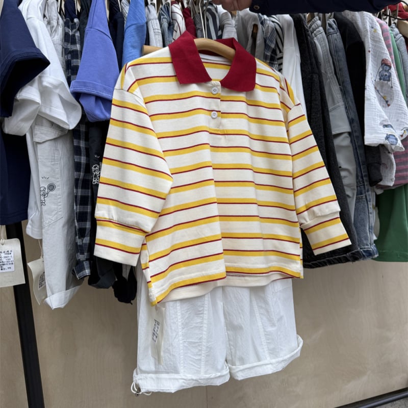 Dječja polo majica - prugasta pamučna, unisex, za stariju djecu od 8 godina, proljeće
