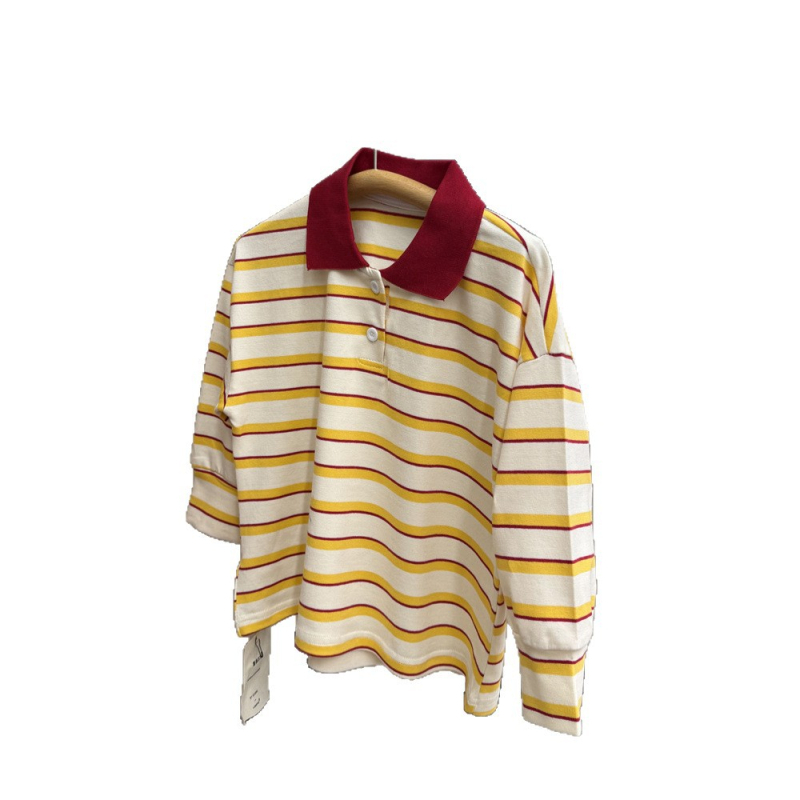 Dječja polo majica - prugasta pamučna, unisex, za stariju djecu od 8 godina, proljeće
