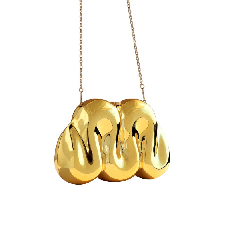 Akril klutch táska, kígyó alakú, szabálytalan forma, kapcsos nyitás, telefontok belső zseb, bélés nélküli, bankett eseményre