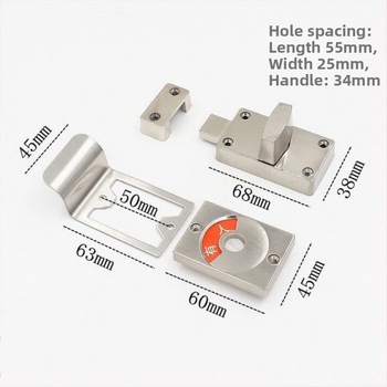 Κλειδαριά πόρτας διαχωριστικού δημόσιας τουαλέτας με ένδειξη απασχόλησης, από κράμα ψευδάργύρου, μοντέρνο μινιμαλιστικό στυλ, μάρκα Yadas