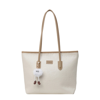 Γυναικεία τσάντα tote — Αστικός μινιμαλισμός, PU δέρμα, οριζόντια τετράγωνη μορφή, φερμουάρ για το άνοιγμα, εσωτερικές θήκες: κρυφή θήκη με φερμουάρ, θήκη για κινητό, θήκη για ID