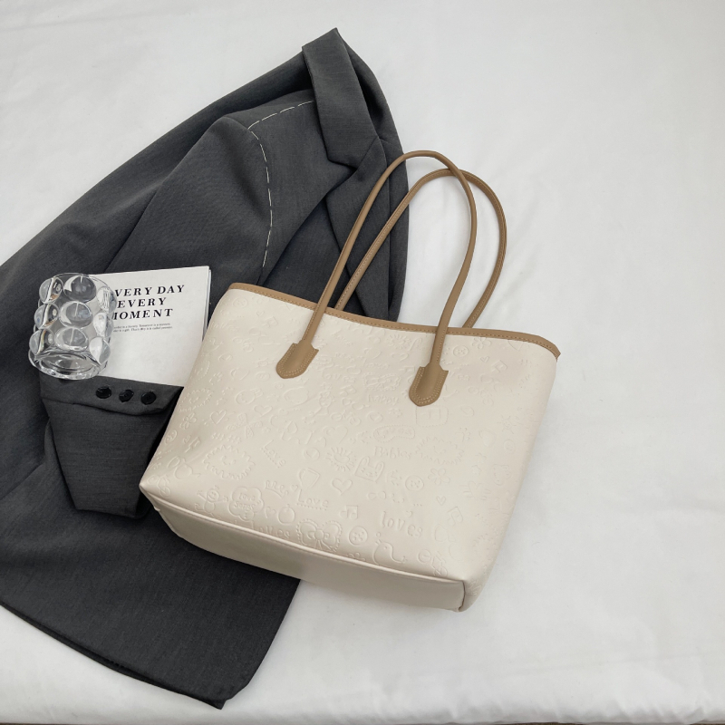 Γυναικεία τσάντα tote — Αστικός μινιμαλισμός, PU δέρμα, οριζόντια τετράγωνη μορφή, φερμουάρ για το άνοιγμα, εσωτερικές θήκες: κρυφή θήκη με φερμουάρ, θήκη για κινητό, θήκη για ID