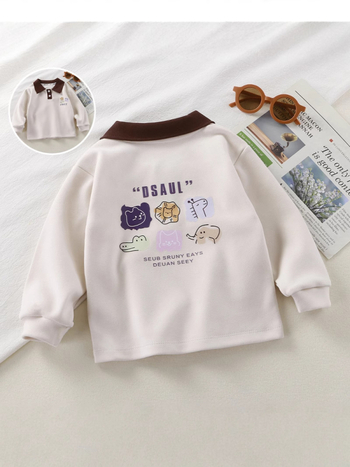 Dječja polo majica, unisex, proljeće–jesen, smjesa kemijskih vlakana, crtani otisak