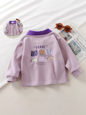 Dječja polo majica, unisex, proljeće–jesen, smjesa kemijskih vlakana, crtani otisak