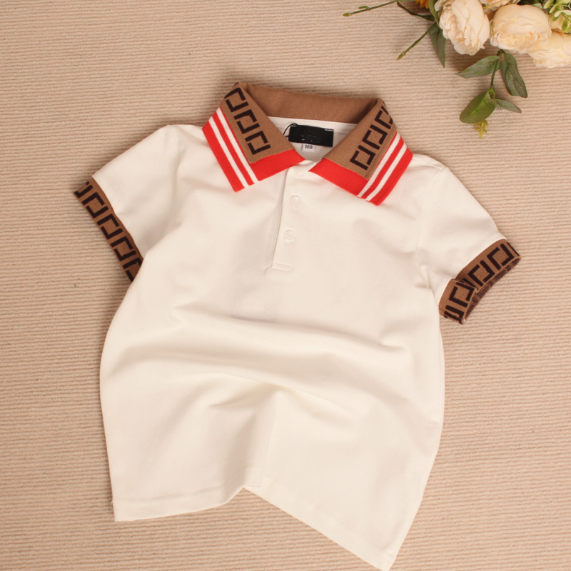 Dječje polo majica – unisex, pleteni materijal, uzorci: pruge, mreža, slova; ljeto 2025, za djecu od 3 do 8 godina