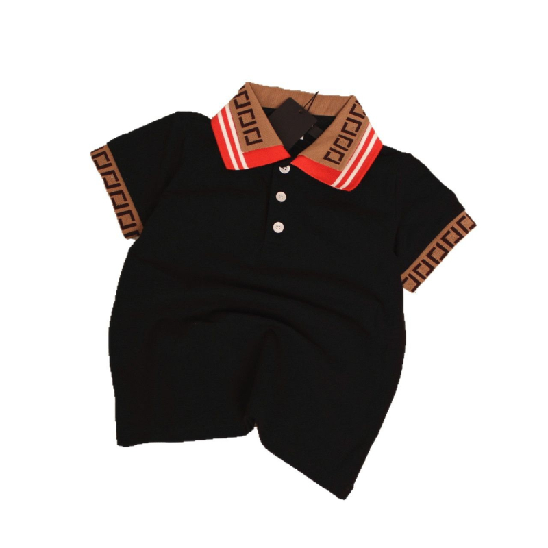 Dječje polo majica – unisex, pleteni materijal, uzorci: pruge, mreža, slova; ljeto 2025, za djecu od 3 do 8 godina