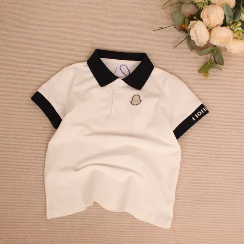 Dječje polo majica – unisex, pleteni materijal, uzorci: pruge, mreža, slova; ljeto 2025, za djecu od 3 do 8 godina