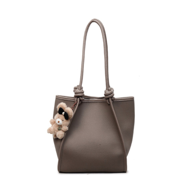 PU ženska bucket torba, vertikalni kvadratni oblik, magnetska kopča, unutarnja pretinica za telefon, jesen 2025 izdanje