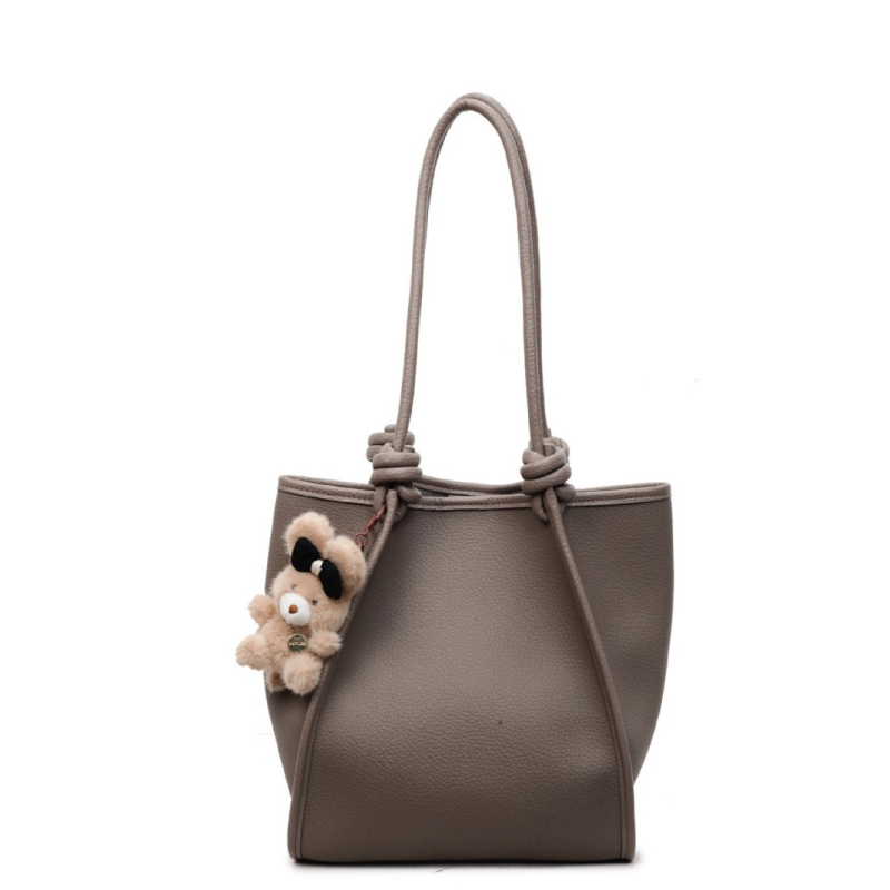 PU ženska bucket torba, vertikalni kvadratni oblik, magnetska kopča, unutarnja pretinica za telefon, jesen 2025 izdanje