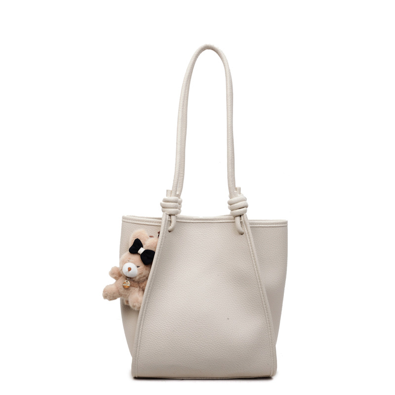 PU ženska bucket torba, vertikalni kvadratni oblik, magnetska kopča, unutarnja pretinica za telefon, jesen 2025 izdanje