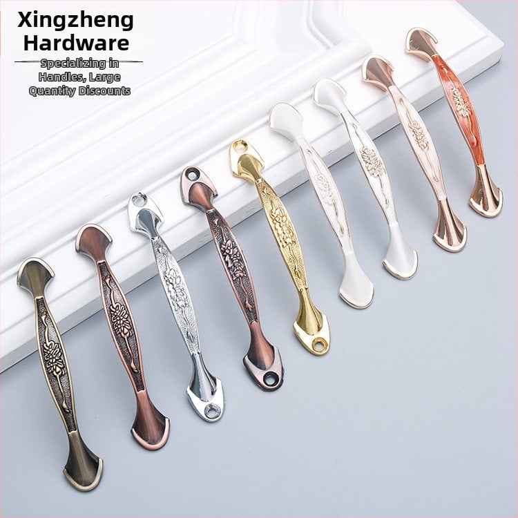 Mâner pentru sertar și ușă de dulap, aliaj de zinc, finisaj vintage, model 72, brand Prosperity, stil light luxury