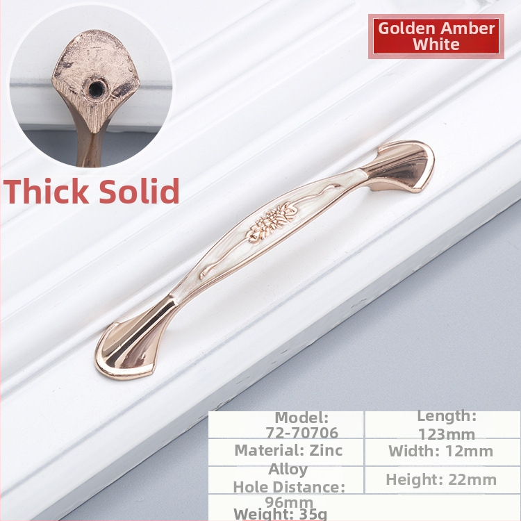 Mâner pentru sertar și ușă de dulap, aliaj de zinc, finisaj vintage, model 72, brand Prosperity, stil light luxury