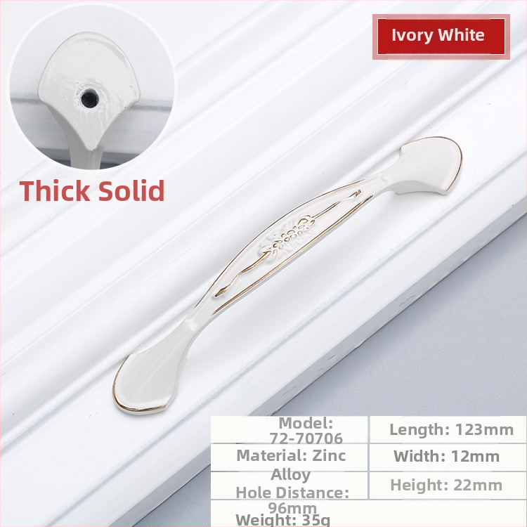 Mâner pentru sertar și ușă de dulap, aliaj de zinc, finisaj vintage, model 72, brand Prosperity, stil light luxury