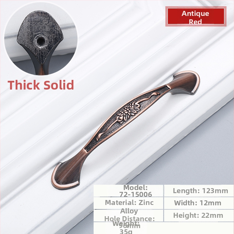 Mâner pentru sertar și ușă de dulap, aliaj de zinc, finisaj vintage, model 72, brand Prosperity, stil light luxury