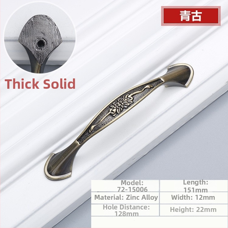 Mâner pentru sertar și ușă de dulap, aliaj de zinc, finisaj vintage, model 72, brand Prosperity, stil light luxury