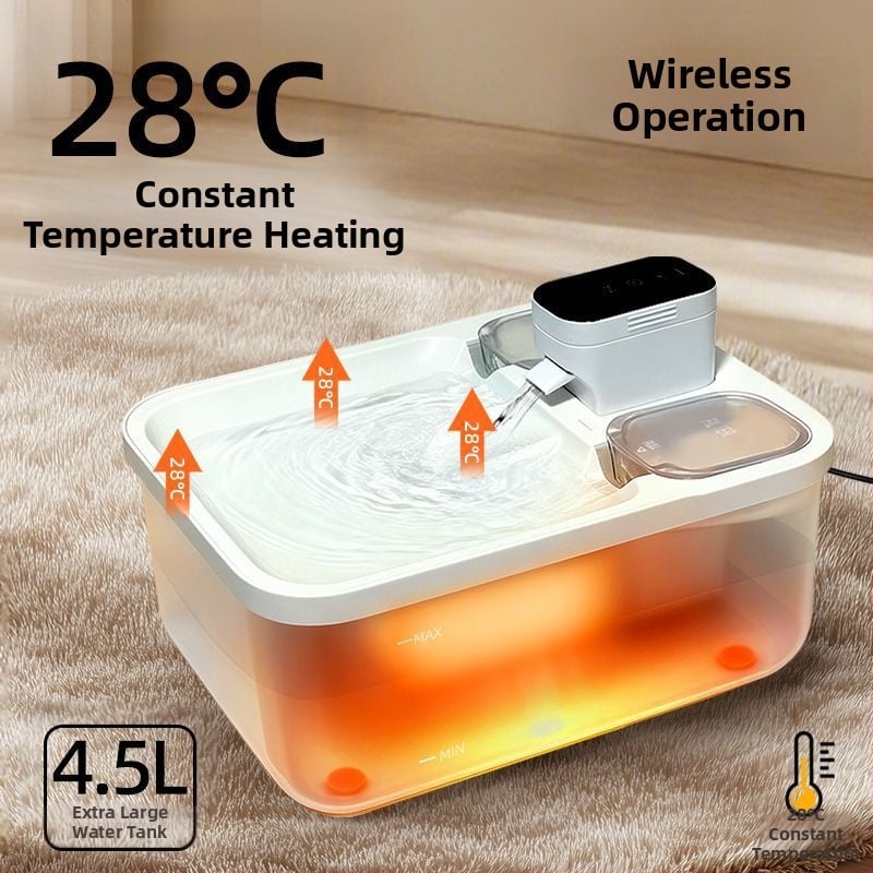 Δοχείο νερού γάτας με γυάλινο σώμα, χειροκίνητη λειτουργία, μη αυτόματο, κατάλληλο για γάτες