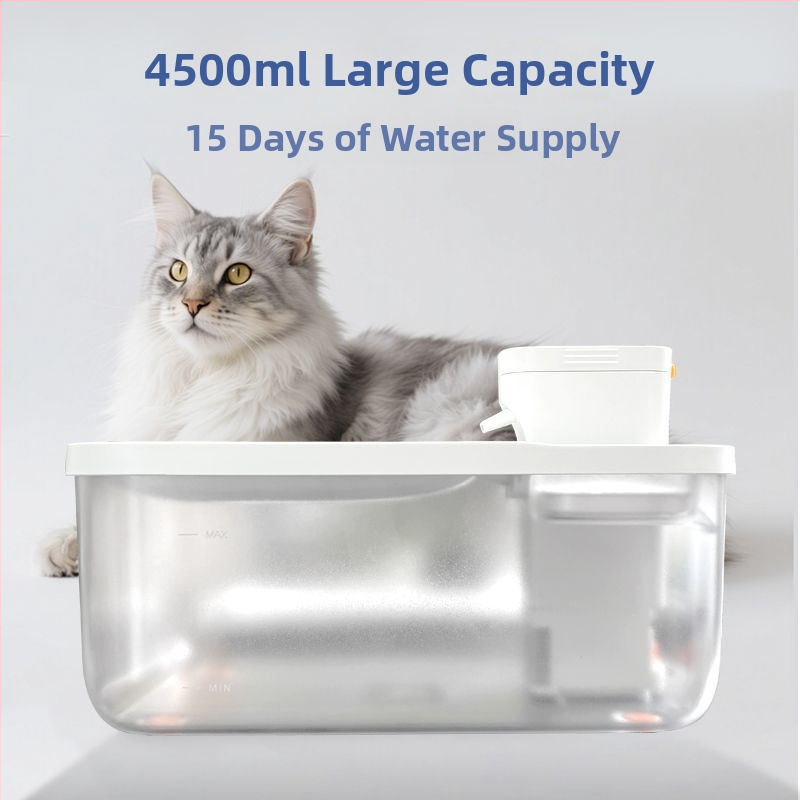 Δοχείο νερού γάτας με γυάλινο σώμα, χειροκίνητη λειτουργία, μη αυτόματο, κατάλληλο για γάτες