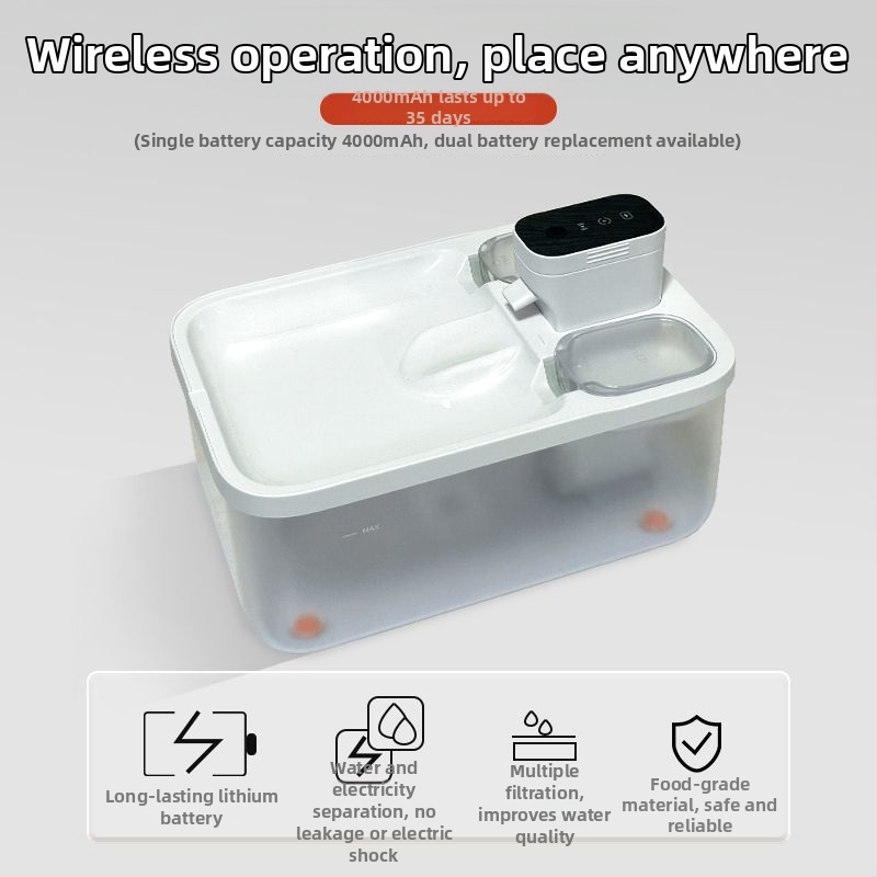 Δοχείο νερού γάτας με γυάλινο σώμα, χειροκίνητη λειτουργία, μη αυτόματο, κατάλληλο για γάτες