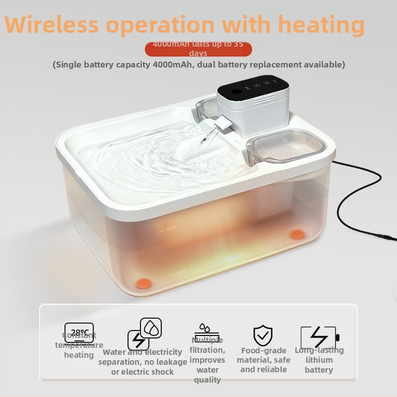 Δοχείο νερού γάτας με γυάλινο σώμα, χειροκίνητη λειτουργία, μη αυτόματο, κατάλληλο για γάτες