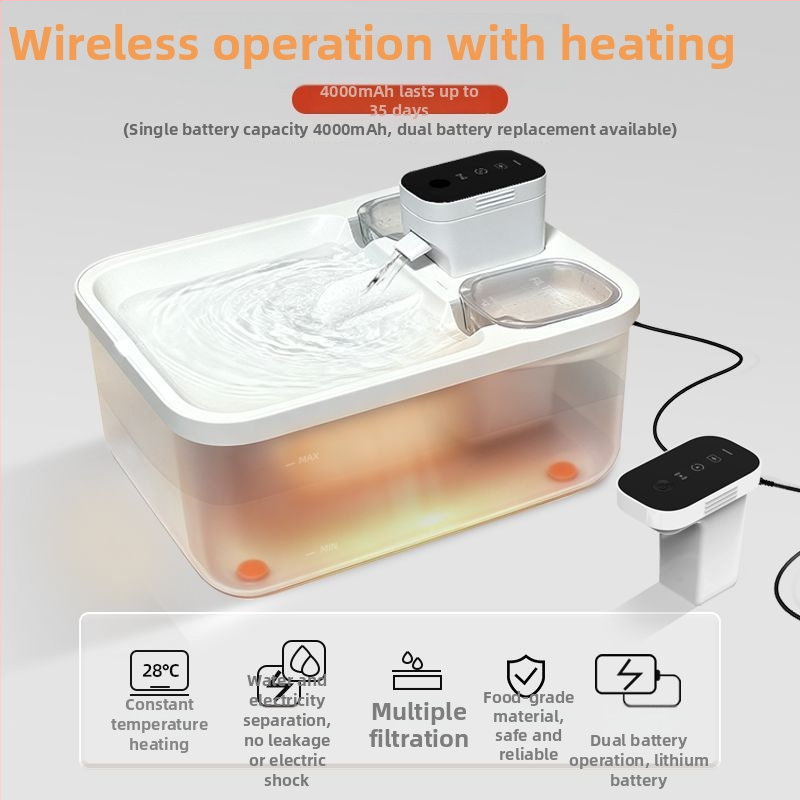 Δοχείο νερού γάτας με γυάλινο σώμα, χειροκίνητη λειτουργία, μη αυτόματο, κατάλληλο για γάτες