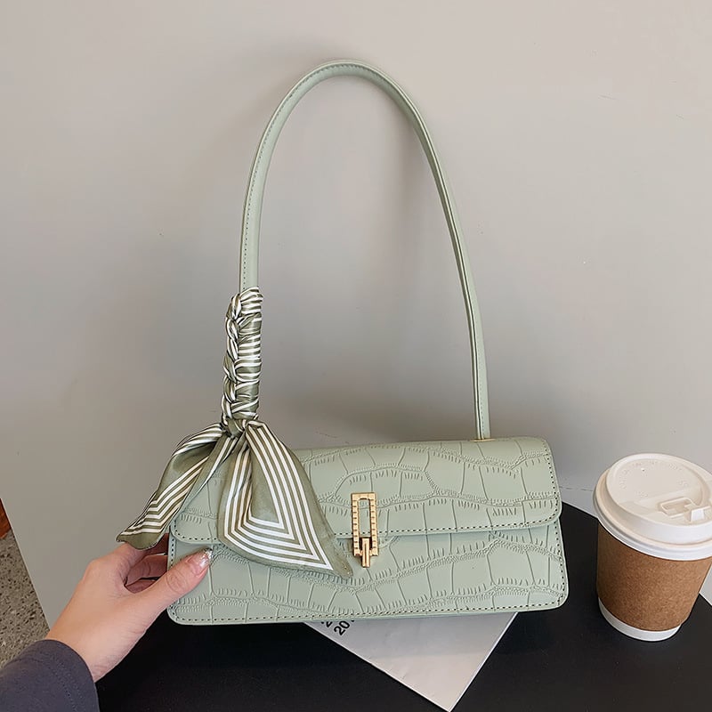 Niche Design PU torba preko ramena – horizontalni kvadratni oblik, zatvoren otvor, laminirani unutarnji džep sa zipom, poliester podstava, svakodnevna uporaba