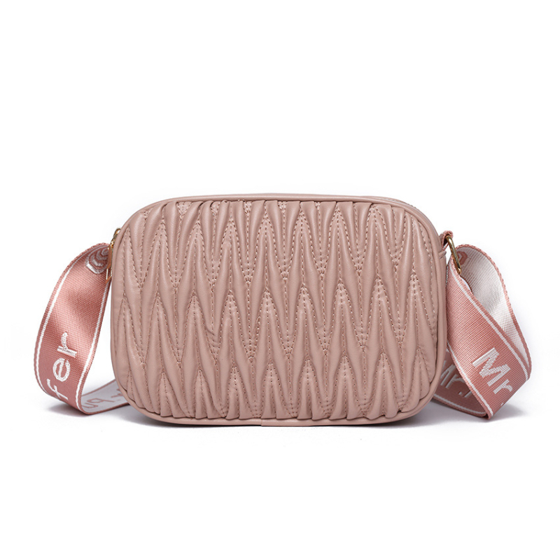 PU materijala torbica preko ramena, gradski stil, kvadratni oblik, zatvaranje na zip, unutarnji džepovi (zip, džep za telefon, ID džep)