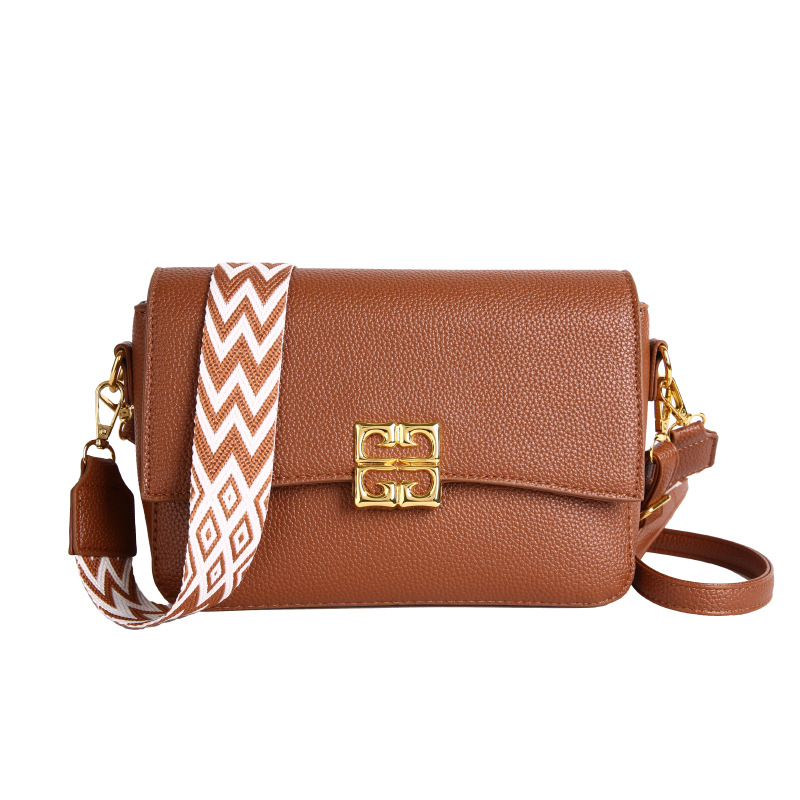 PU materijal Crossbody mala kvadratna torbica s magnetskim zatvaračem, poliester podstava, skriveni džep sa zatvaračem i džep za telefon