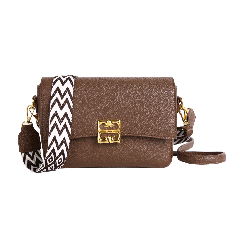 PU materijal Crossbody mala kvadratna torbica s magnetskim zatvaračem, poliester podstava, skriveni džep sa zatvaračem i džep za telefon