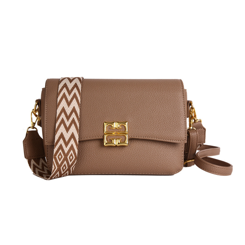 PU materijal Crossbody mala kvadratna torbica s magnetskim zatvaračem, poliester podstava, skriveni džep sa zatvaračem i džep za telefon