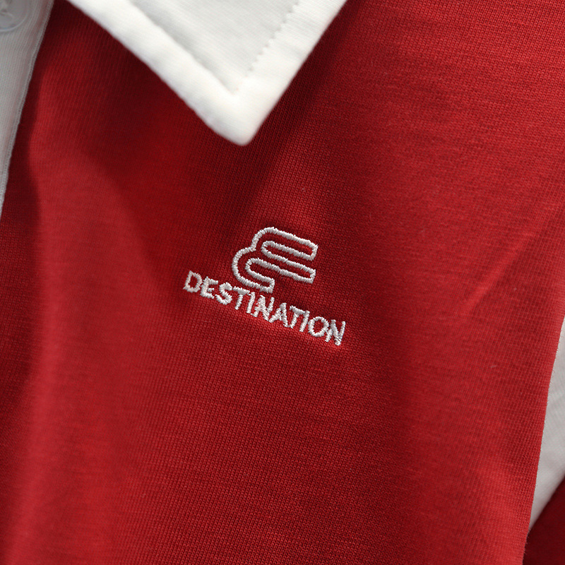 Muško polo majica za dječake, korejski stil izšivanja, pamukasta tkanina, uzorak s slovima, HARVEY JIA
