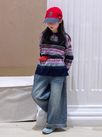 Dječje polo majice, korejski stil, prugasti, dugi rukav, Turn-Down ovratnik